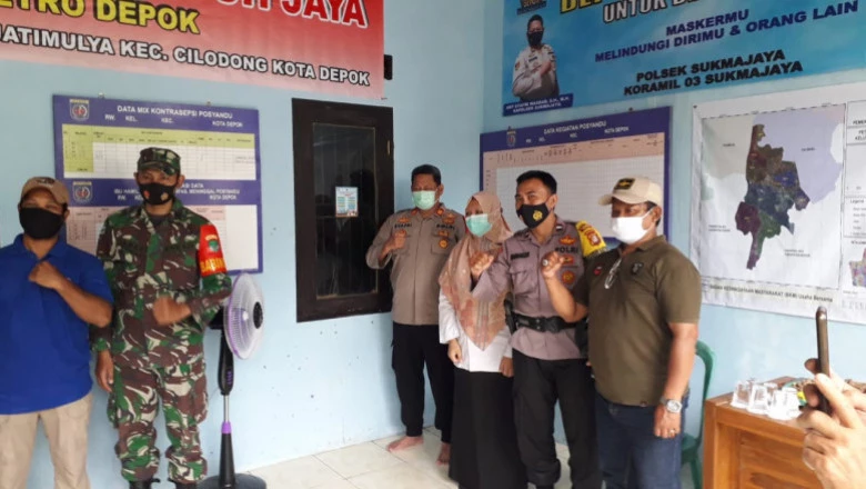 Satgas Covid-19 Jatimulya  dan Polsek Sukmajaya  Gencar Sosialisasikan Protkes 