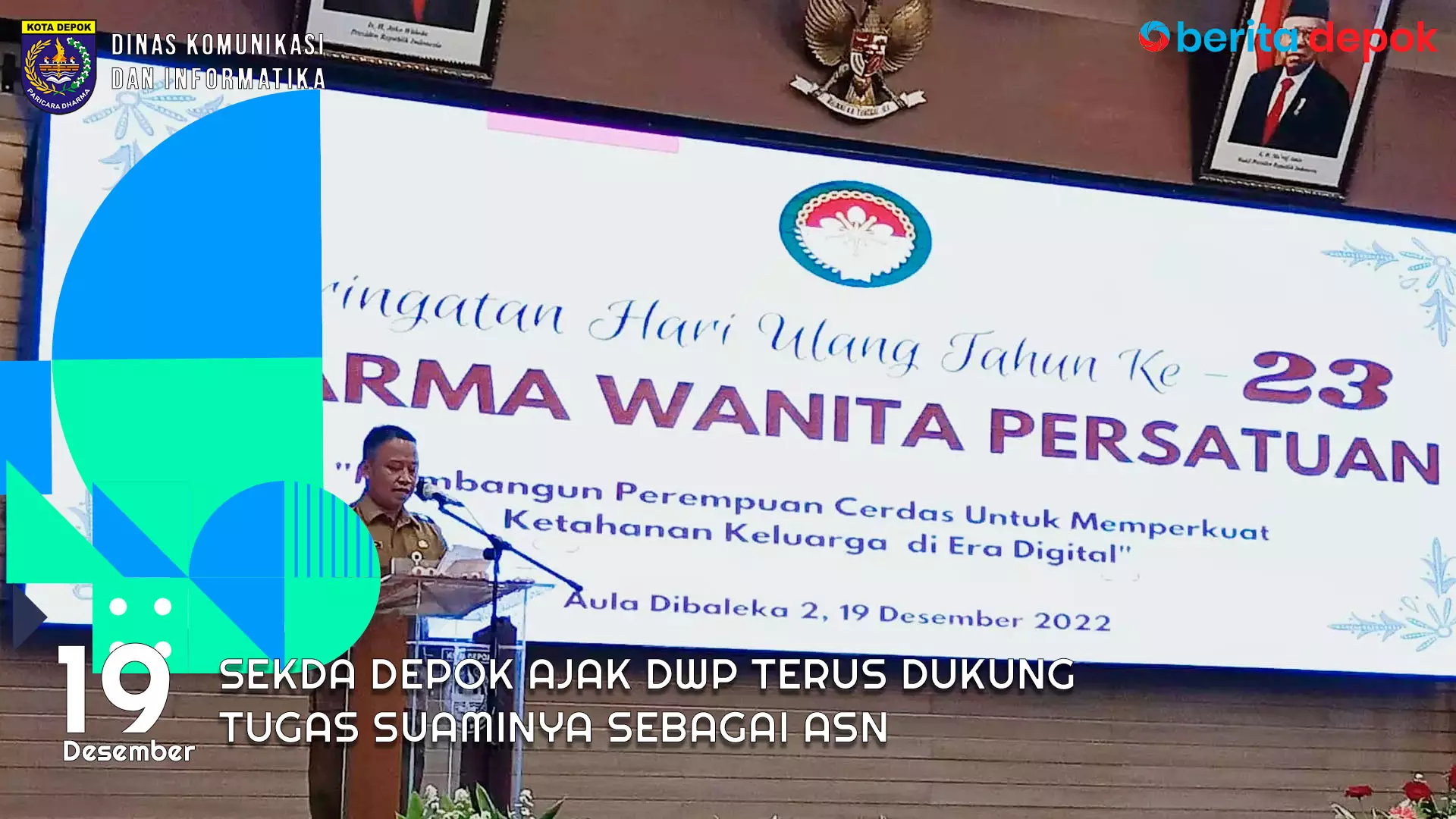 Video: Sekda Depok Ajak DWP Terus Dukung Tugas Suaminya sebagai ASN