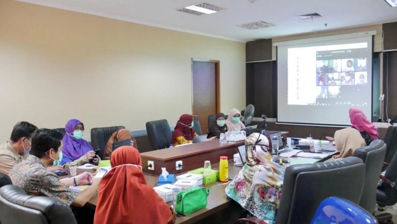 Dinkes Depok Melakukan Video Conference dengan Puskesmas se-Kota Depok