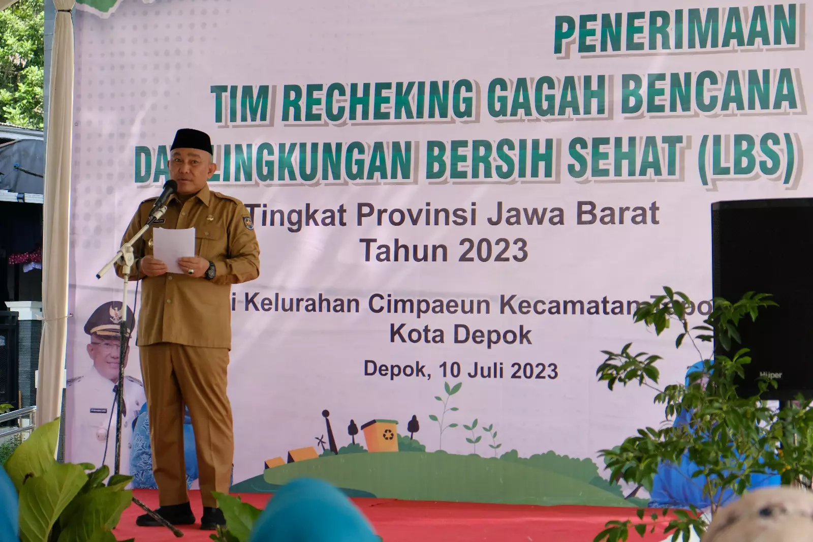 Terima Kunjungan Tim Penilai Gagah Bencana Tahap II, Kiai Idris: Mudah-mudahan Depok Jadi Juara