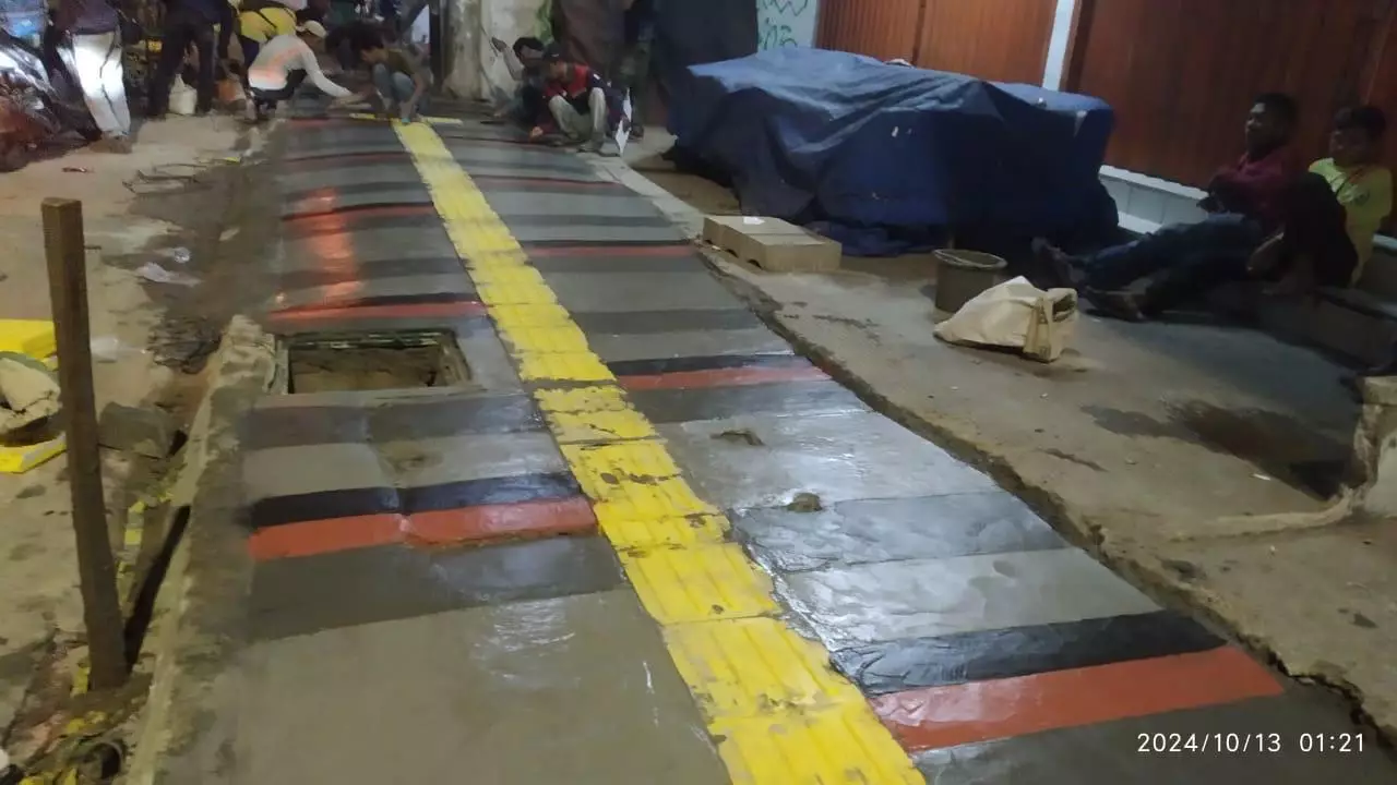 Kota Depok Bangun Trotoar Ramah Disabilitas di Cinere Raya