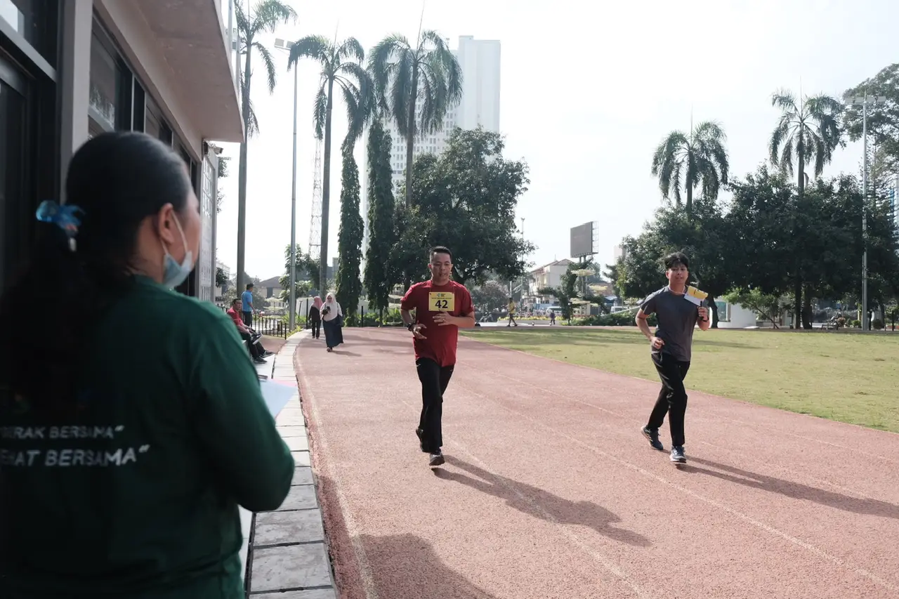 Peringati K3 Nasional, ASN Disporyata dan Irda Depok Ikuti Skrining Kesehatan