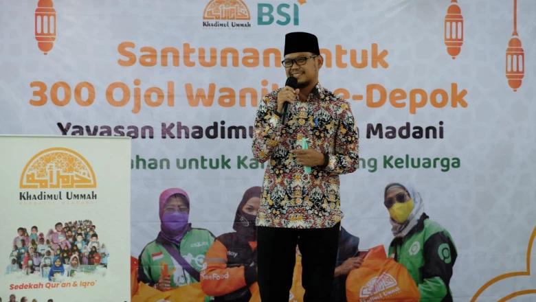 Santuni 300 Ojol Wanita, Wakil Wali Kota Apresiasi Yayasan Khadimul Ummah Madani