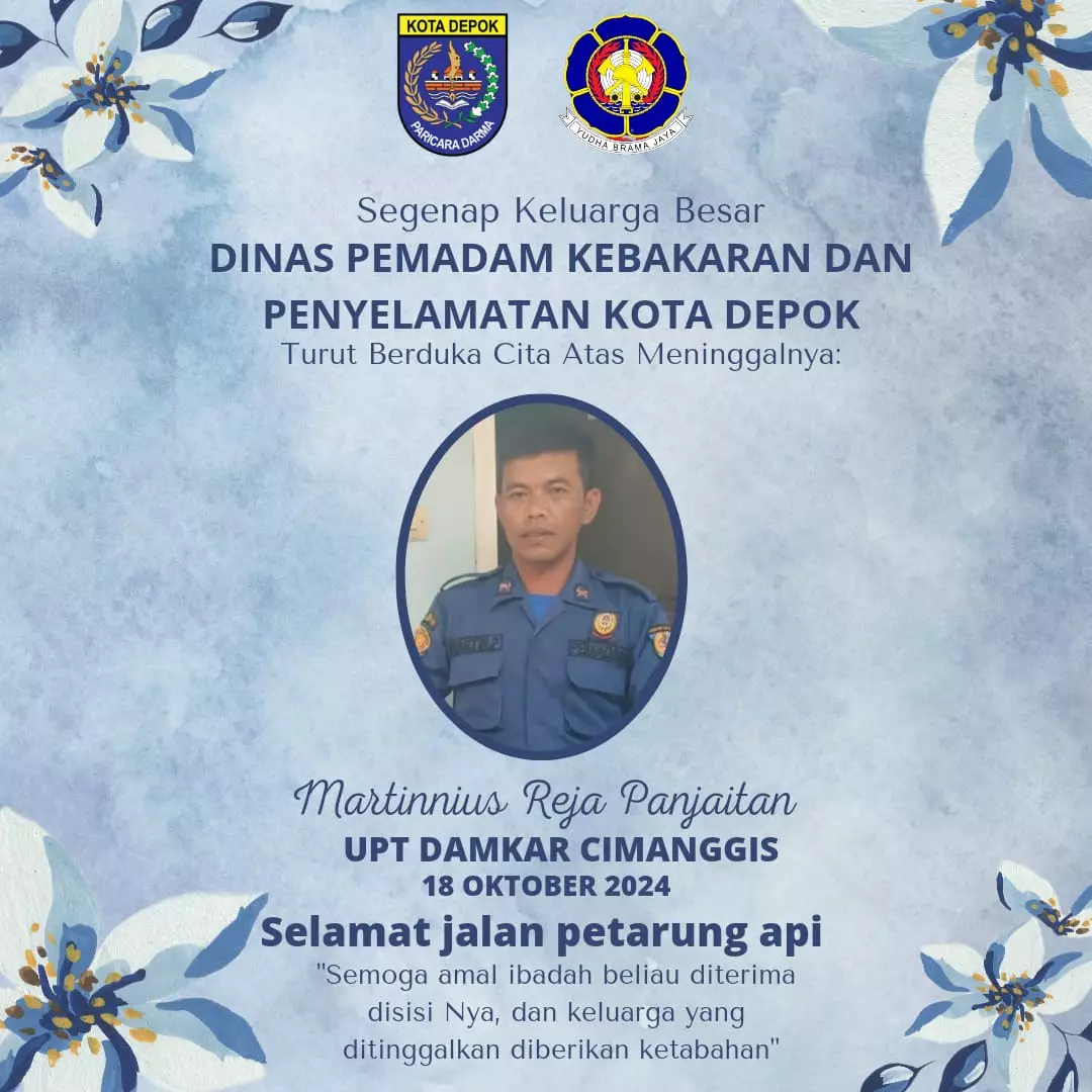 Pengabdian Terakhir Martinnius, Petugas Damkar Depok yang Gugur Saat Bertugas