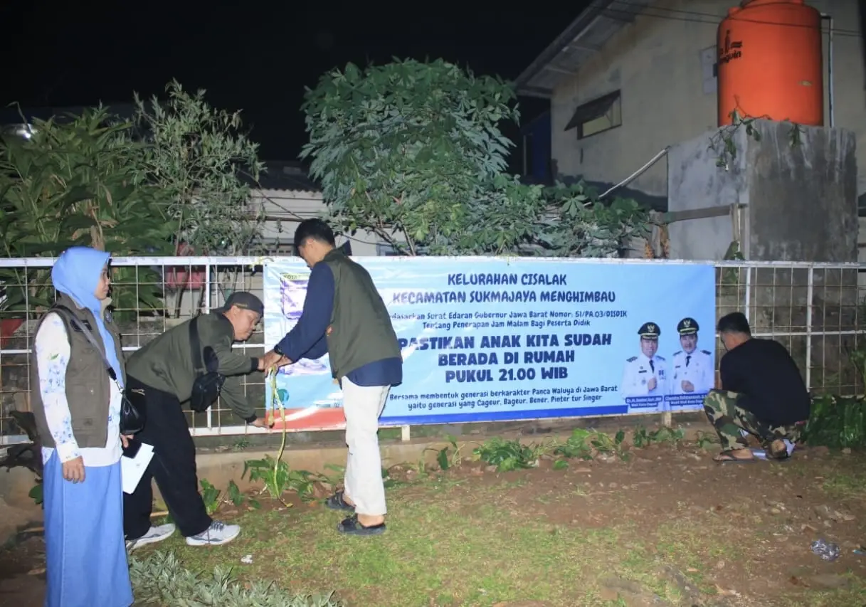 Sosialisasi dan Pengawasan Jam Malam Pelajar, Kelurahan Cisalak Rutin Lakukan Pemantauan