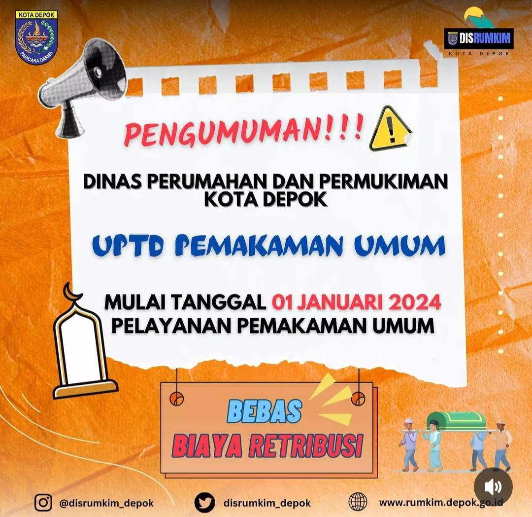 Pemkot Depok Hapus Retribusi Pemakaman Umum per 1 Januari 2024