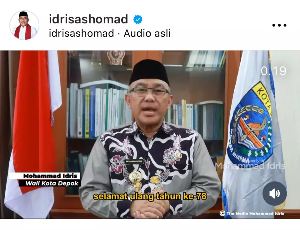 Beri Ucapan Selamat Ulang Tahun, Wali Kota Depok: Dirgahayu PMI ke-78, Menolong Sepenuh Hati