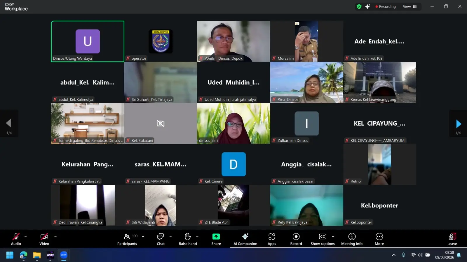 Dinsos Depok Gelar Rakor Muskel DTSEN, Pastikan Data Tepat Sasaran