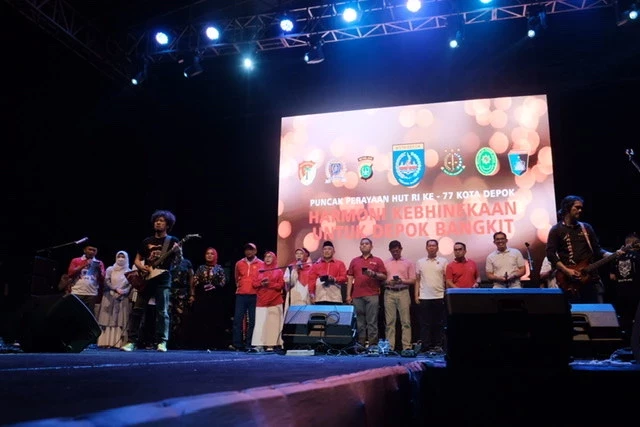 Pemkot Depok bersama Forkopimda Gelar Peringatan Puncak HUT ke-77 RI Tingkat Kota