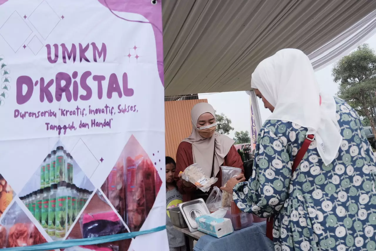 Komunitas UMKM D'Kristal Ramaikan Bazar Ramadan di Heartful-Town Kelurahan Duser
