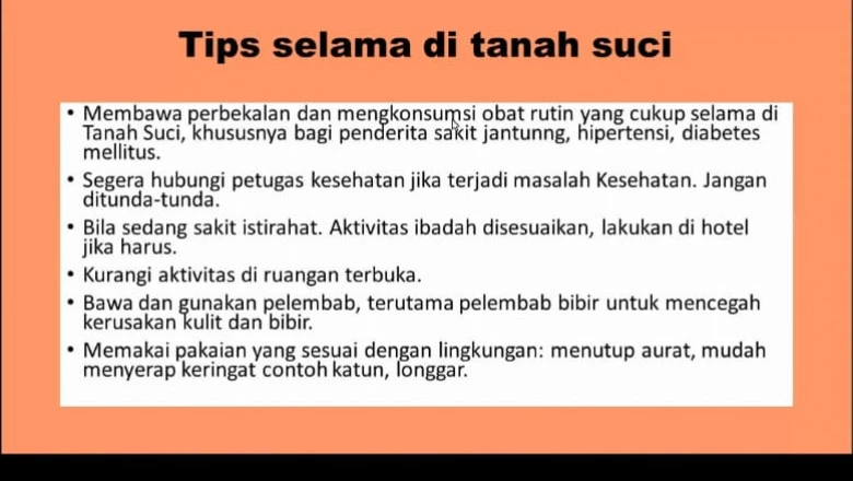 Simak, Tips Selama Jalankan Ibadah di Tanah Suci