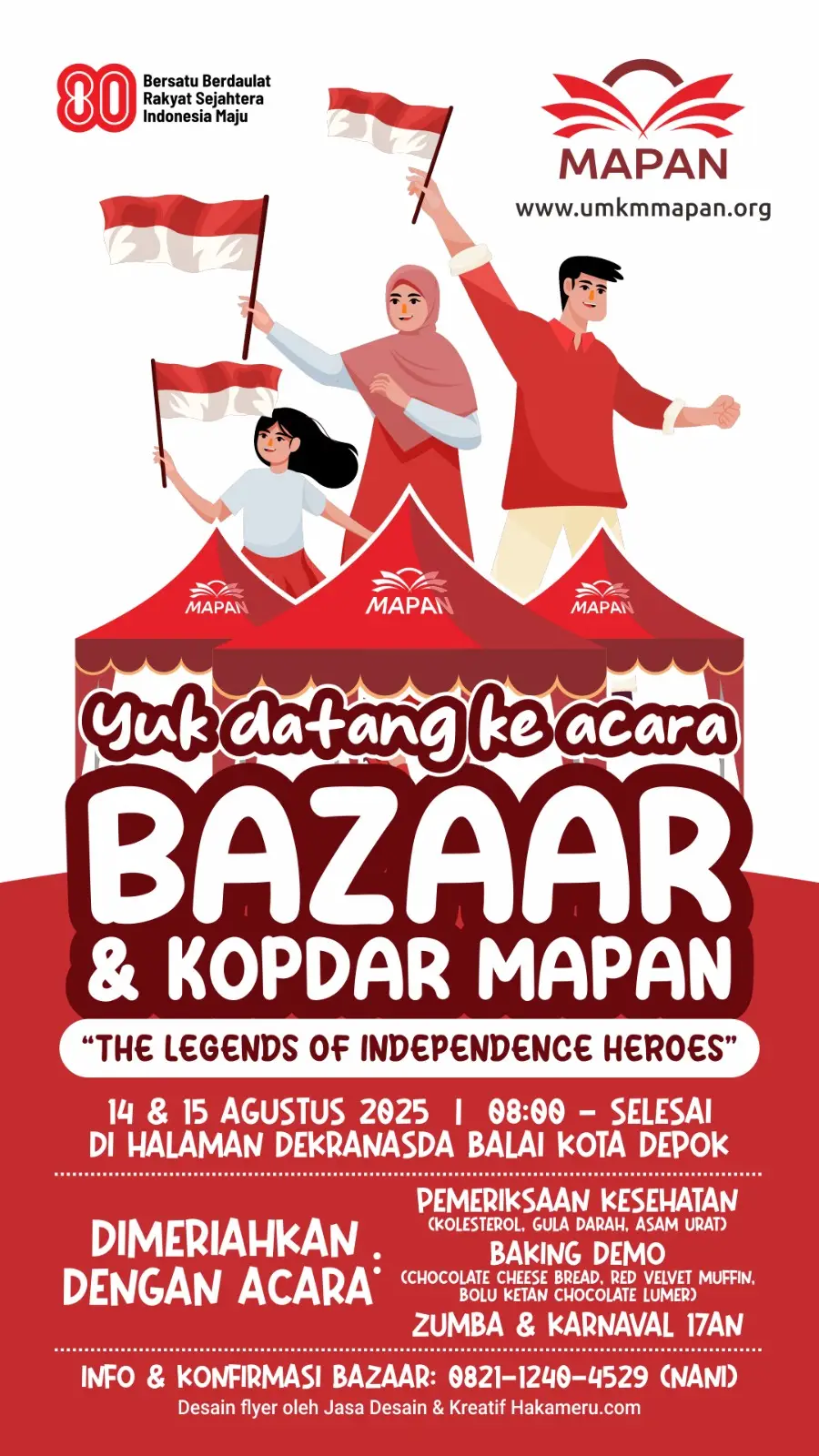 Bazar Kuliner UMKM MAPAN Meriahkan HUT ke-80 RI