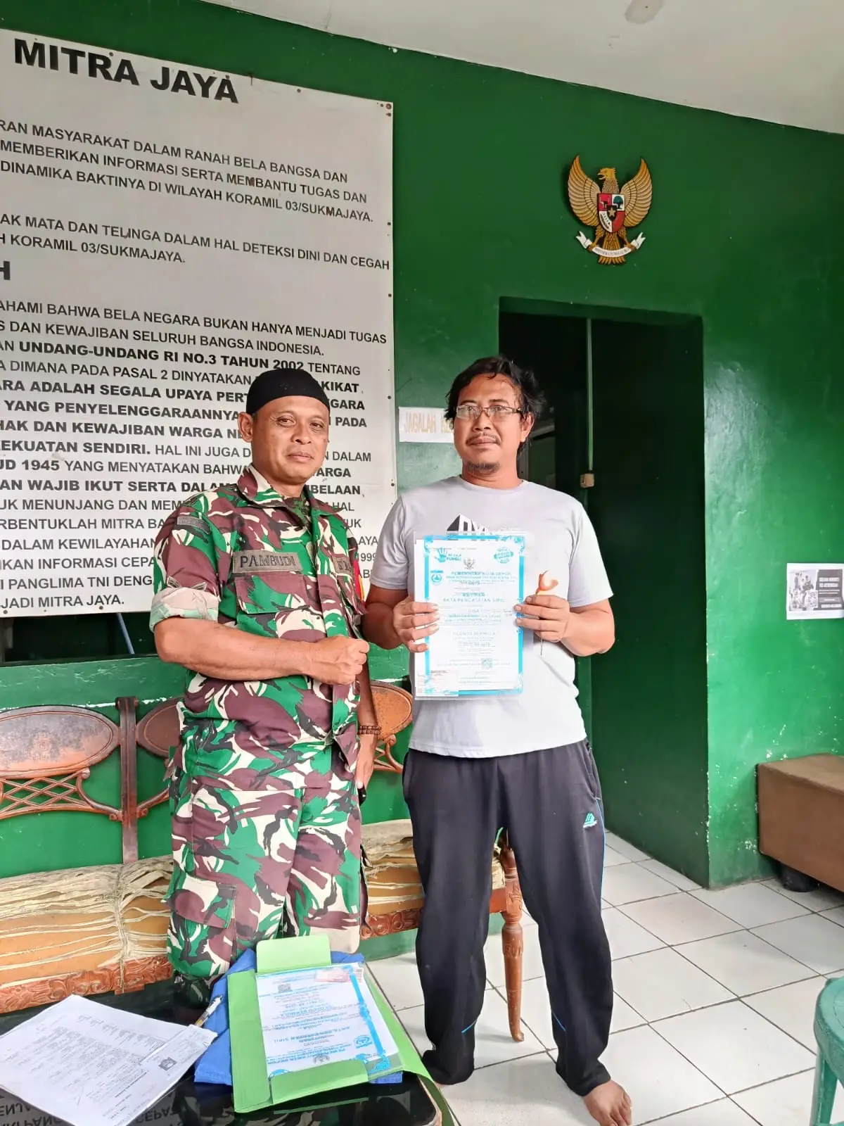 Koramil 03/Sukmajaya Gandeng Disdukcapil Depok, Permudah Warga Dapatkan Akta Kelahiran Gratis