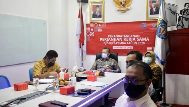 Video Conference Penandatanganan Perjanjian Kerjasama Virtual Tahun 2020