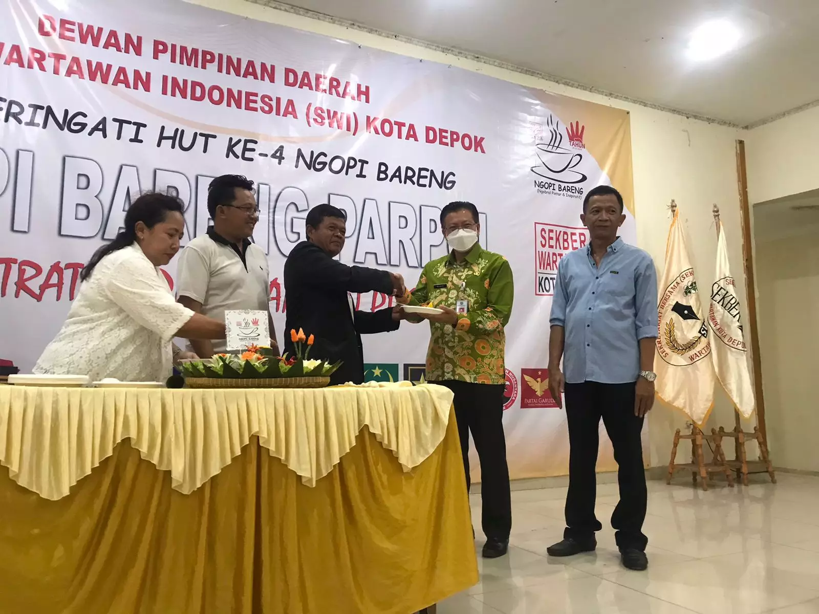 Hadiri Ngopi Bareng SWI, Kadiskominfo Depok Ajak Wartawan Edukasi Masyarakat soal Pemilu 2024