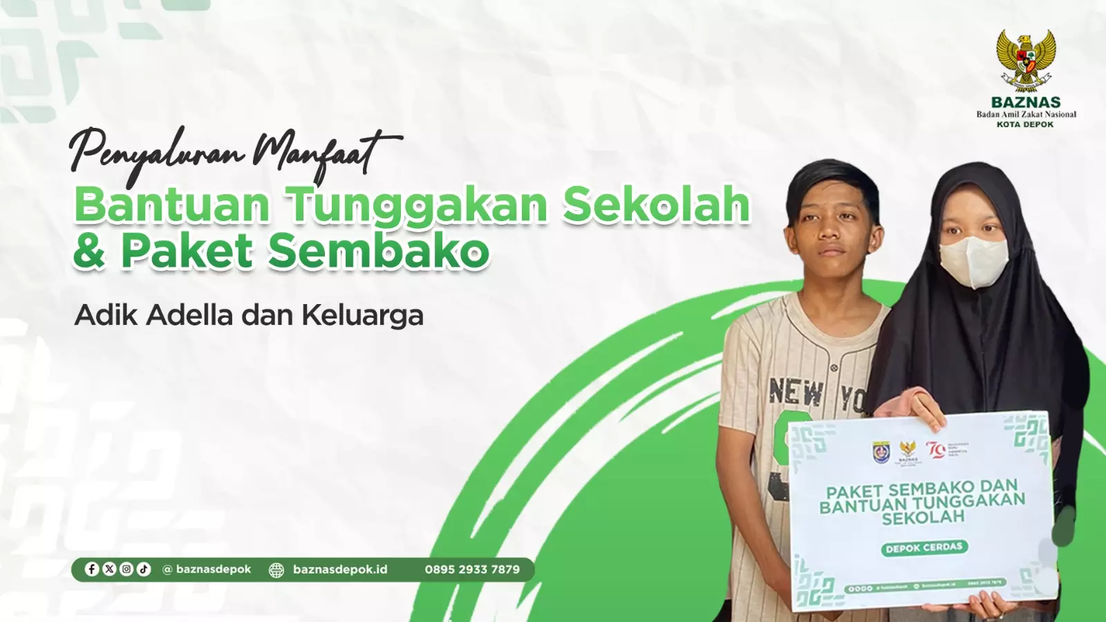 BAZNAS Depok Bantu Lunasi Tunggakan Sekolah Warga Tapos