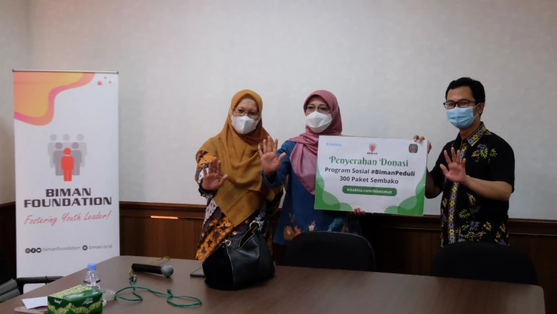 Penyerahan Donasi Sembako dari Biman Foundation kepada PPTI Kota Depok