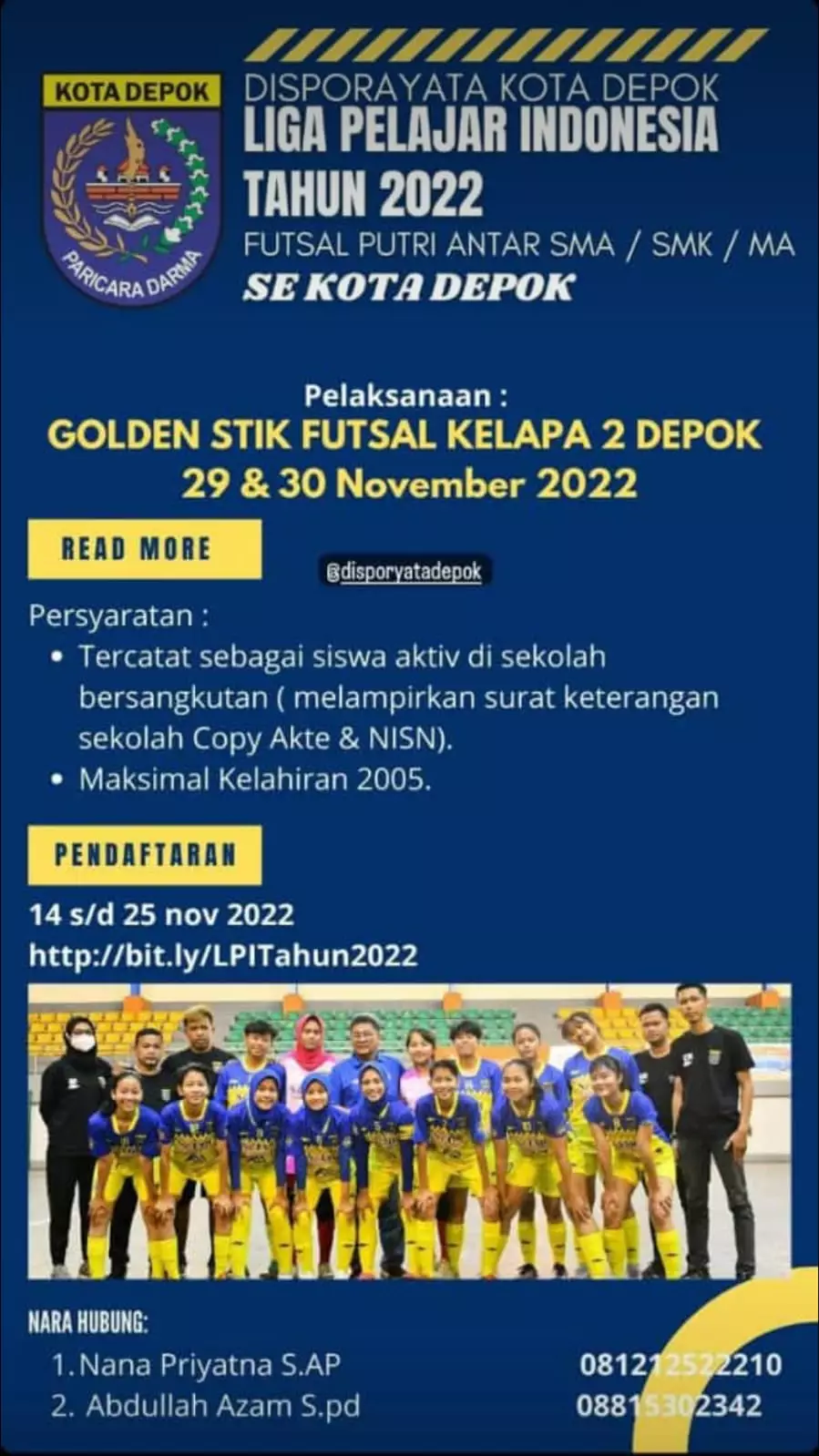 Disporyata Akan Gelar Liga Pelajar Indonesia Tahun 2022