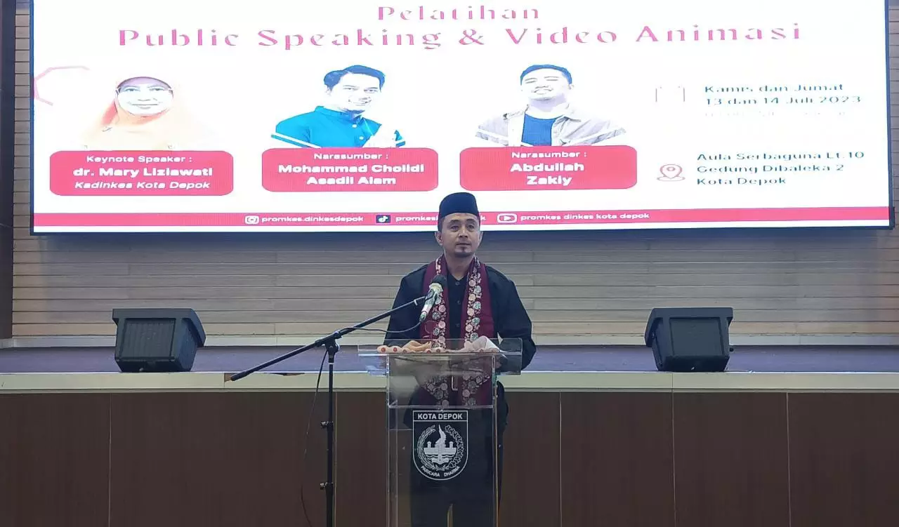Petugas Promosi Kesehatan Puskesmas dan RS di Depok Ikuti Pelatihan Public Speaking dan Video Animasi