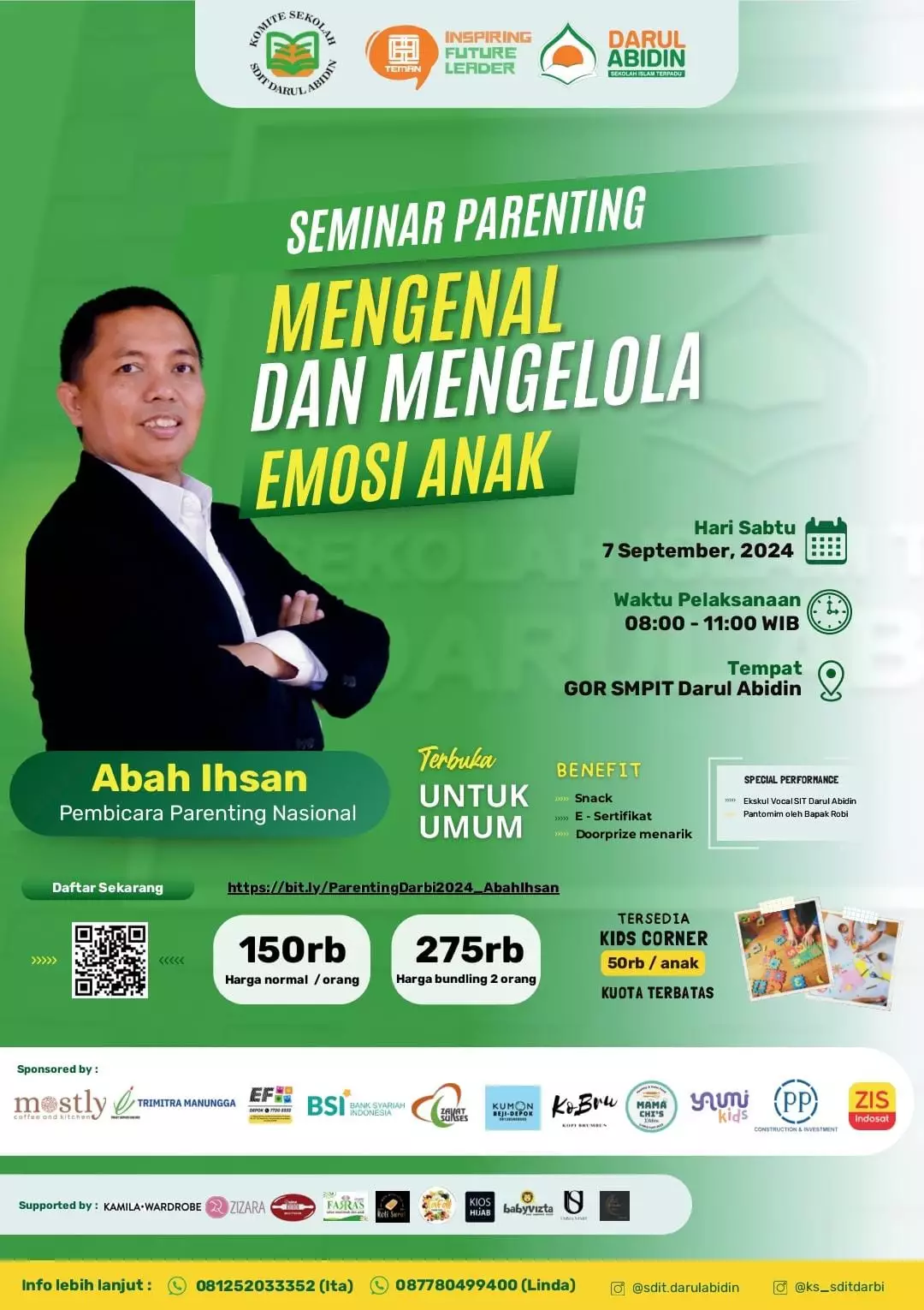 SDIT Darul Abidin Gelar Seminar Parenting Soal Mengenal dan Mengelola Emosi Anak