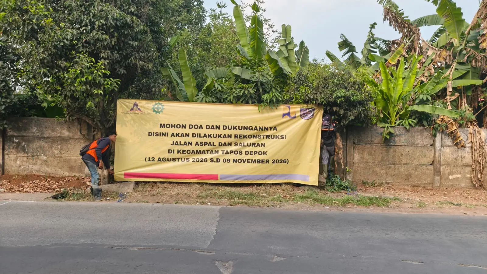 Ada Pekerjaan Crossing, Jalan Raya Tapos Ditutup Malam Ini
