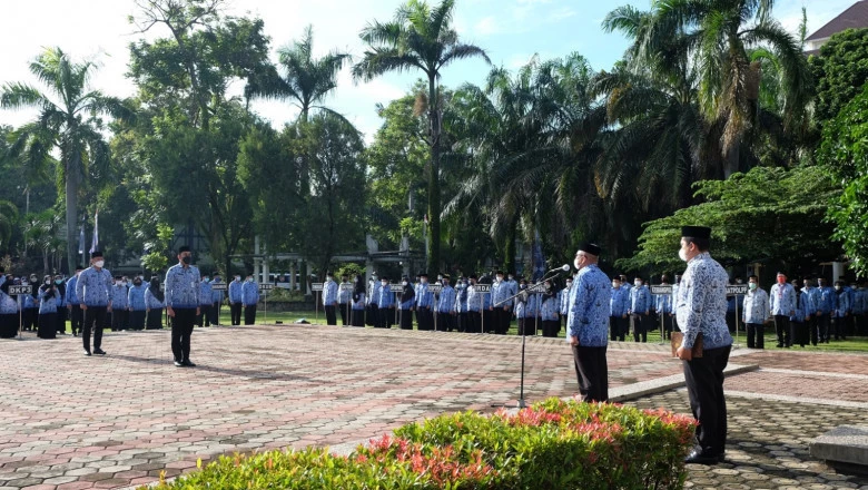 Apel Pagi Pemkot Depok Bertepatan dengan Hari KORPRI Ke-50