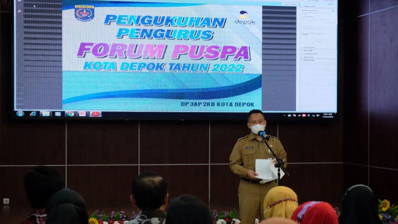 Sekda Hadiri Pengukuhan Pengurus Forum PUSPA Kota Depok Tahun 2022