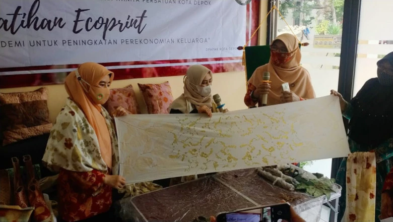DWP Depok Tingkatkan Keterampilan Anggotanya Lewat Pelatihan Ecoprint