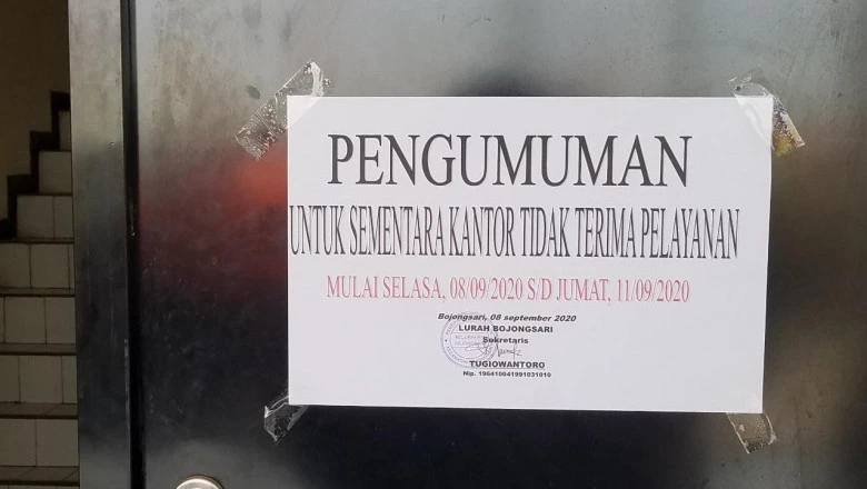 Pelayanan di Kantor Kelurahan Bojongsari Ditutup Sementara