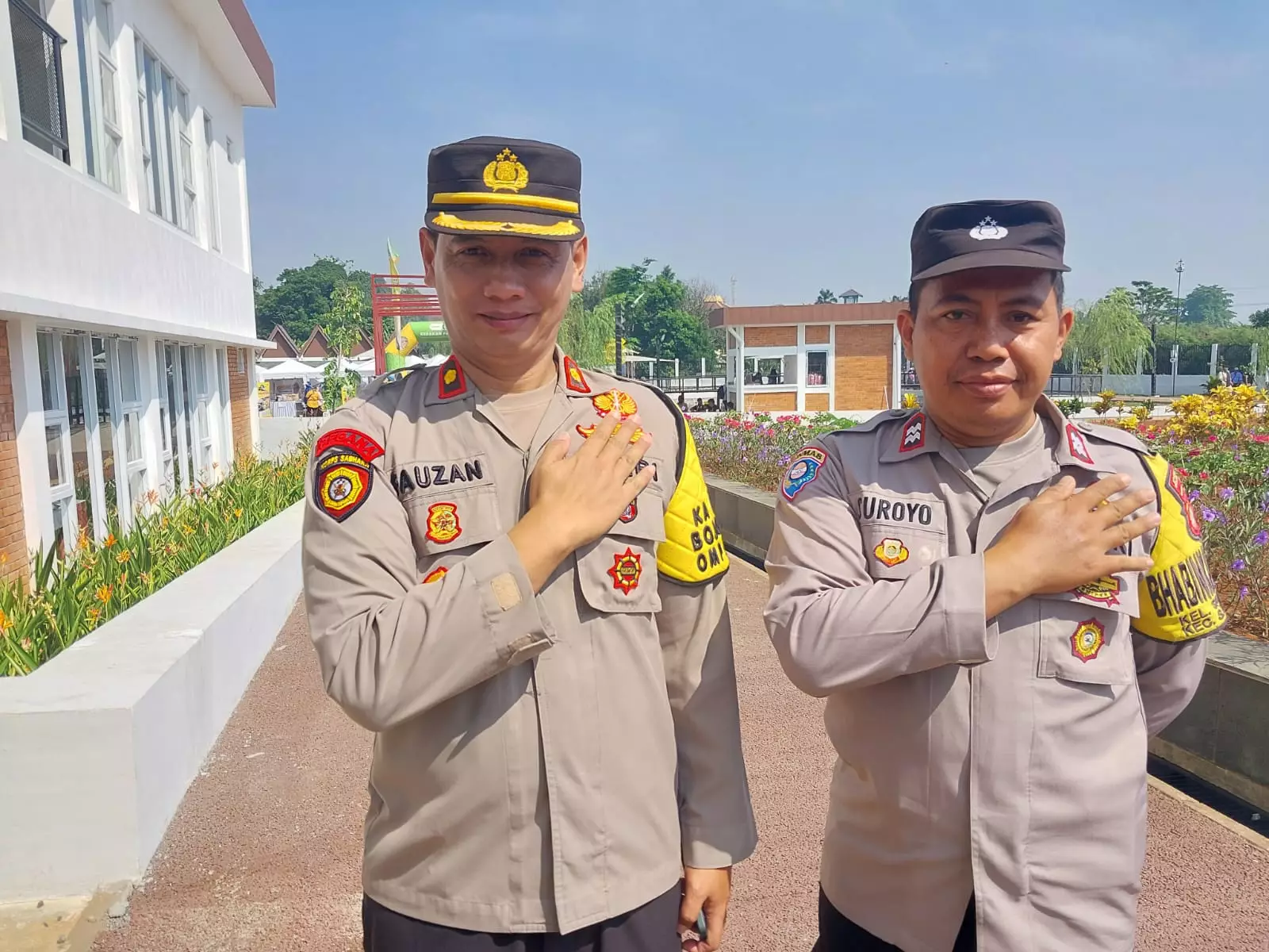 Polsek Bojongsari Lakukan Pengamanan Taman Albar