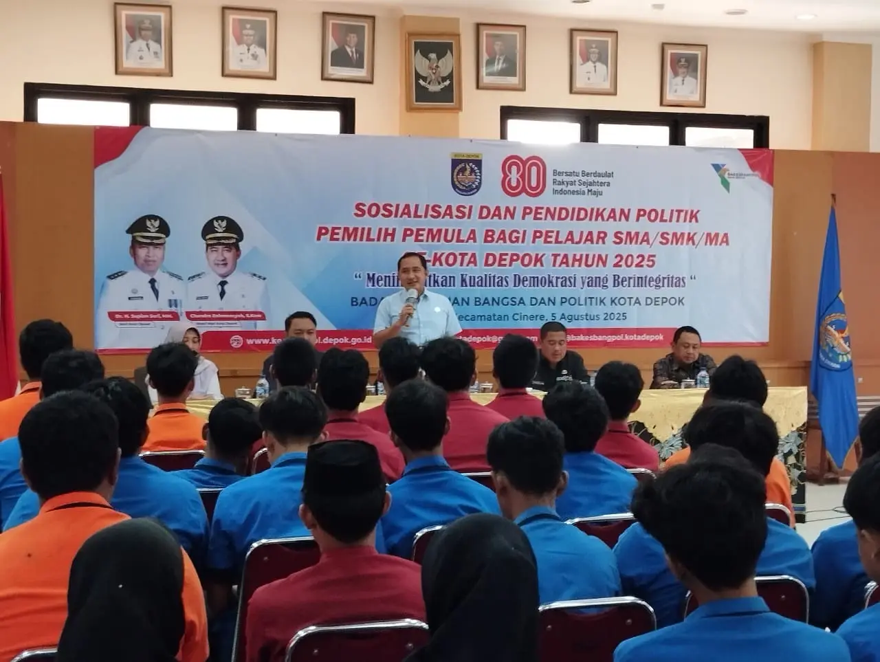 Bakesbangpol Depok Gelar Sosialisasi dan Pendidikan Bagi Pemilih Pemula di Cinere