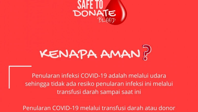 Donor Darah Tidak Tularkan Virus Covid-19