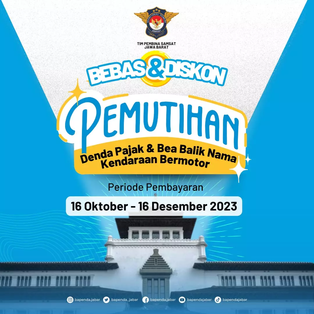 Program Pemutihan Bebas Denda Pajak dan BBNKB II Diperpanjang 16 Desember 2023