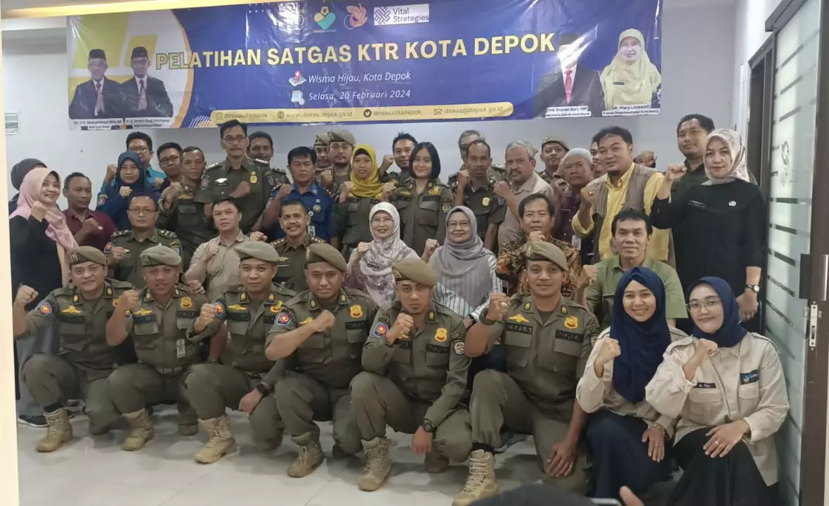 Tingkatkan Kapasitas, Tim Satgas KTR Kota Depok Dibekali Pelatihan
