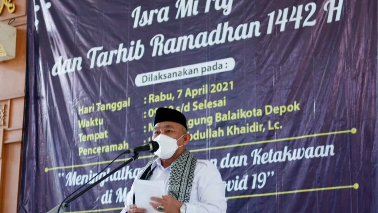 Peringati Isra Mi'raj, Wali Kota Ajak Warga Berdoa Agar Pandemi Segera Berakhir