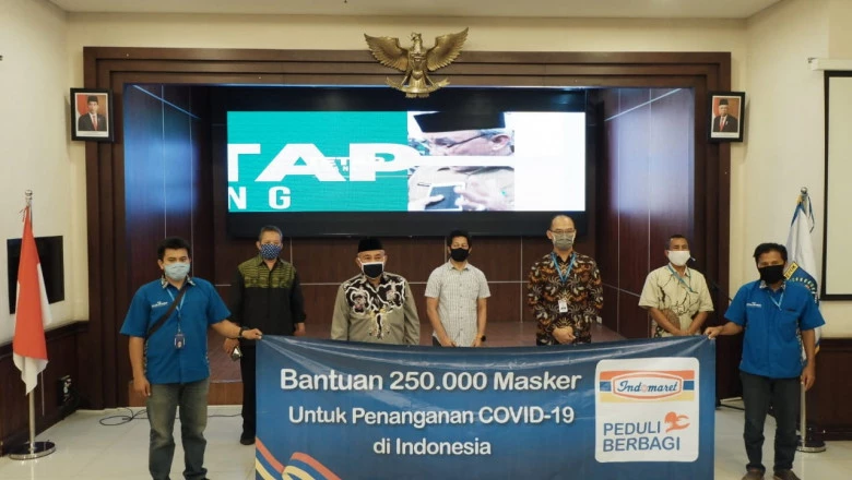 Pemkot Depok Terima Bantuan Masker dan Air Mineral dari PT Indomarco