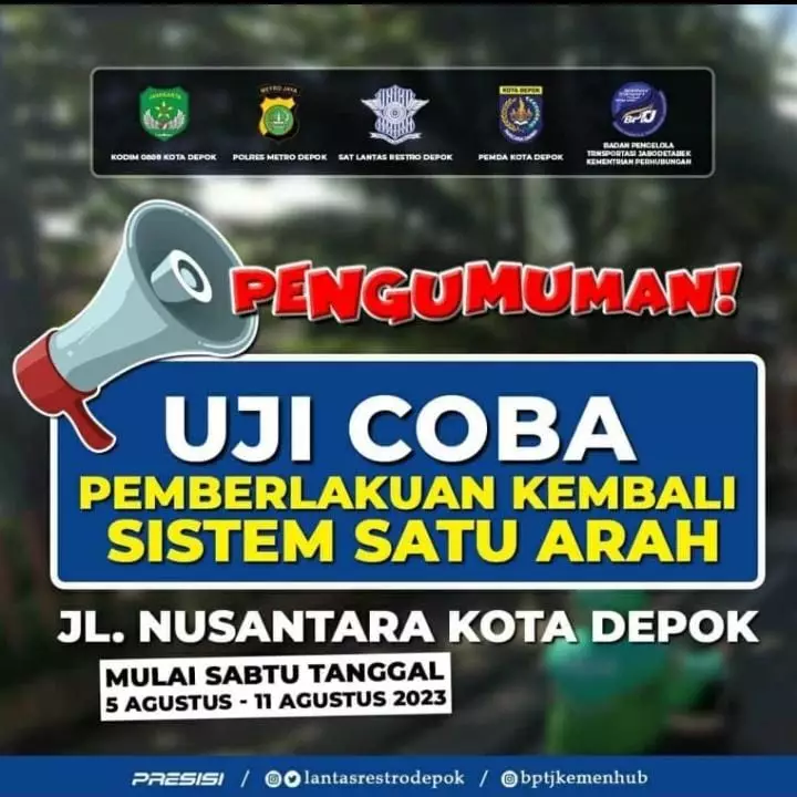Sistem Satu Arah di Jalan Nusantara Akan Kembali Diuji Coba