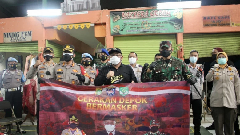 Wali Kota Depok Lakukan Inspeksi Gerakan Depok Bermasker