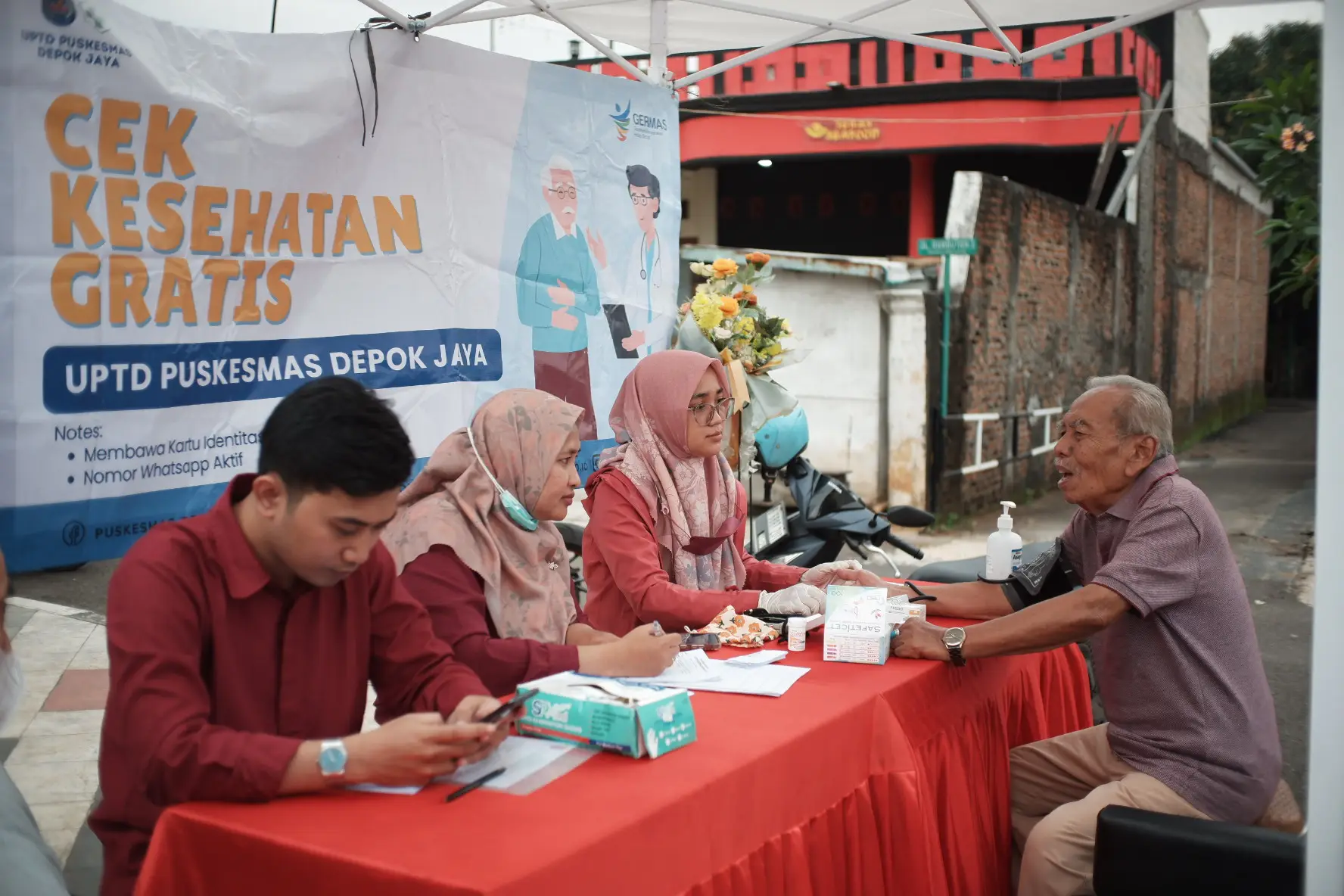Ramaikan Festival Ramadan IWAPI, Puskesmas Depok Jaya Gelar CKG di Taman Secawan