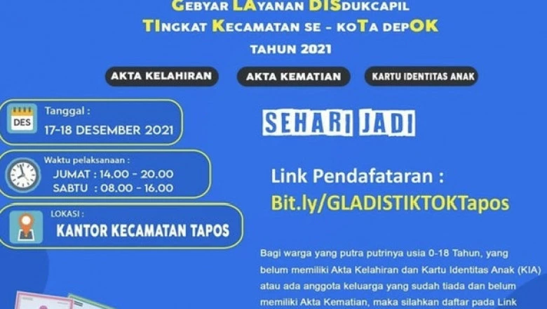 Catat Link Pendaftaran Gladis Tiktok di Kecamatan Tapos