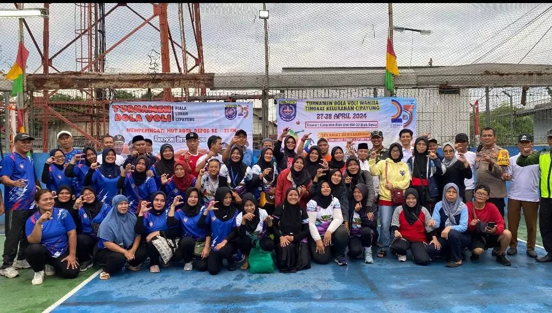 Meriahkan Hari Jadi Kota Depok, Kelurahan Cipayung Adakan Turnamen Voli Antar RW