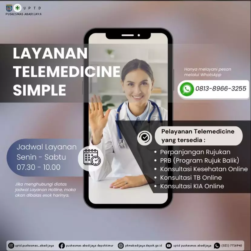 Puskesmas Abadijaya Buka Layanan Telemedicine Simple
