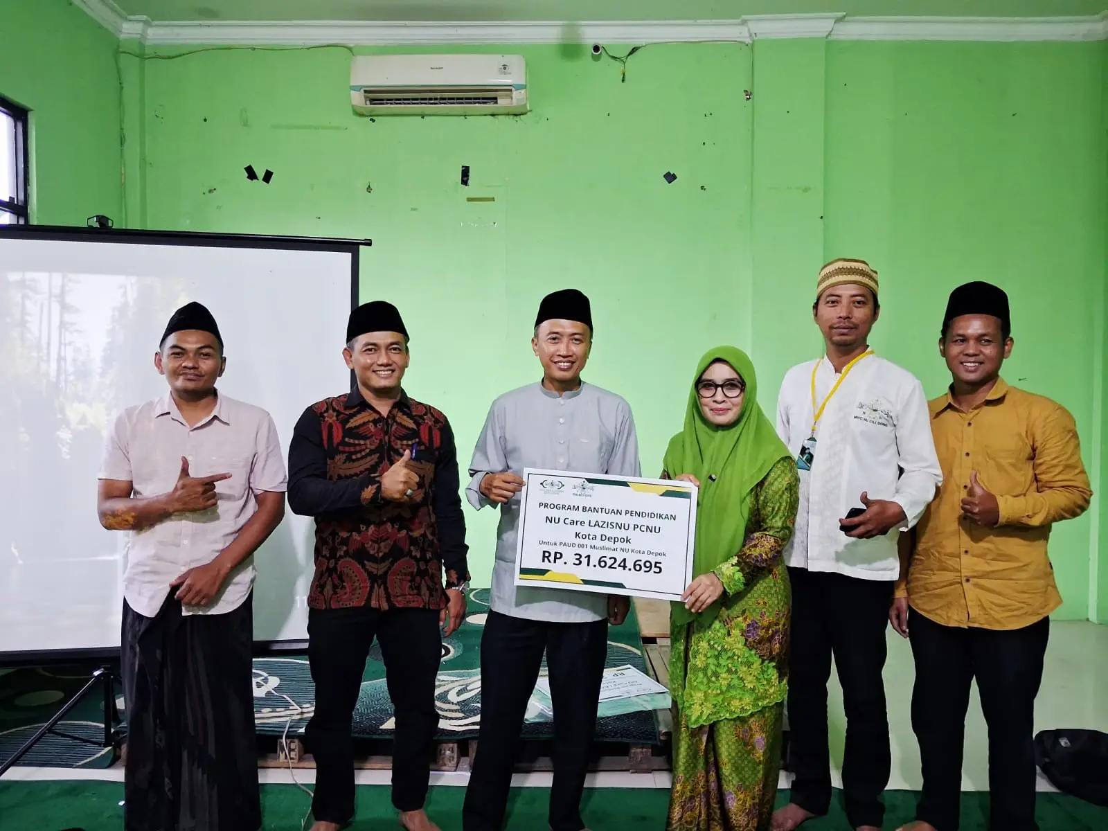 Penyaluran NU Care Cerdas, Rp 31 Juta untuk PAUD 001 Muslimat NU