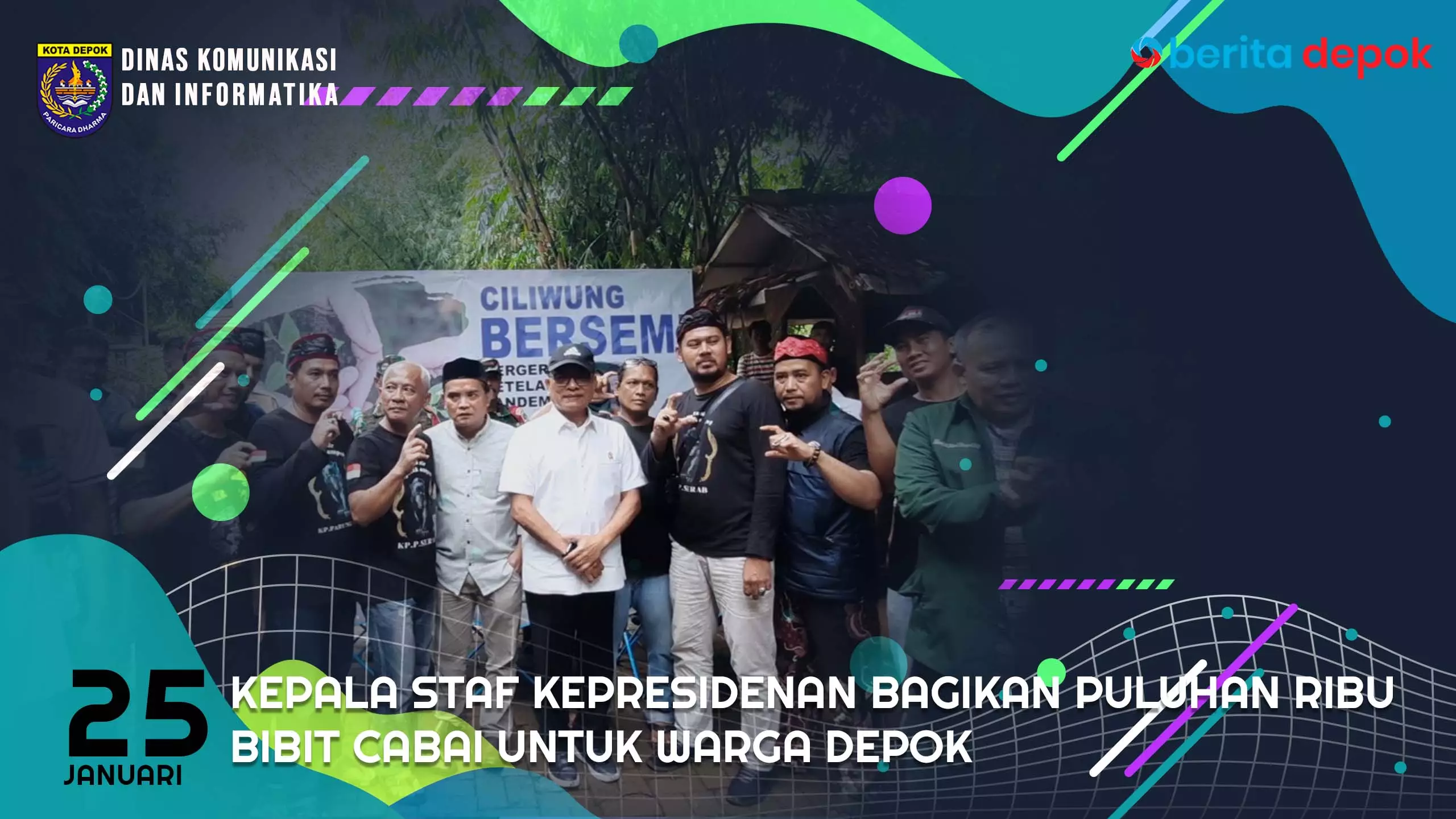 Video: Kepala Staf Kepresidenan Bagikan Puluhan Ribu Bibit Cabai untuk Warga Depok