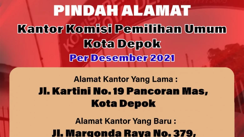 Per Januari 2022, Kantor KPU Depok Pindah Alamat