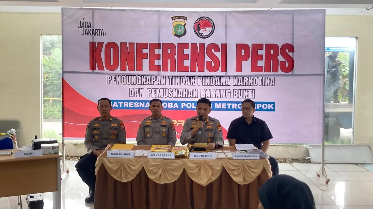 Apresiasi Kinerja Satnarkoba, Kapolres Metro Depok Tegaskan Perang terhadap Narkoba