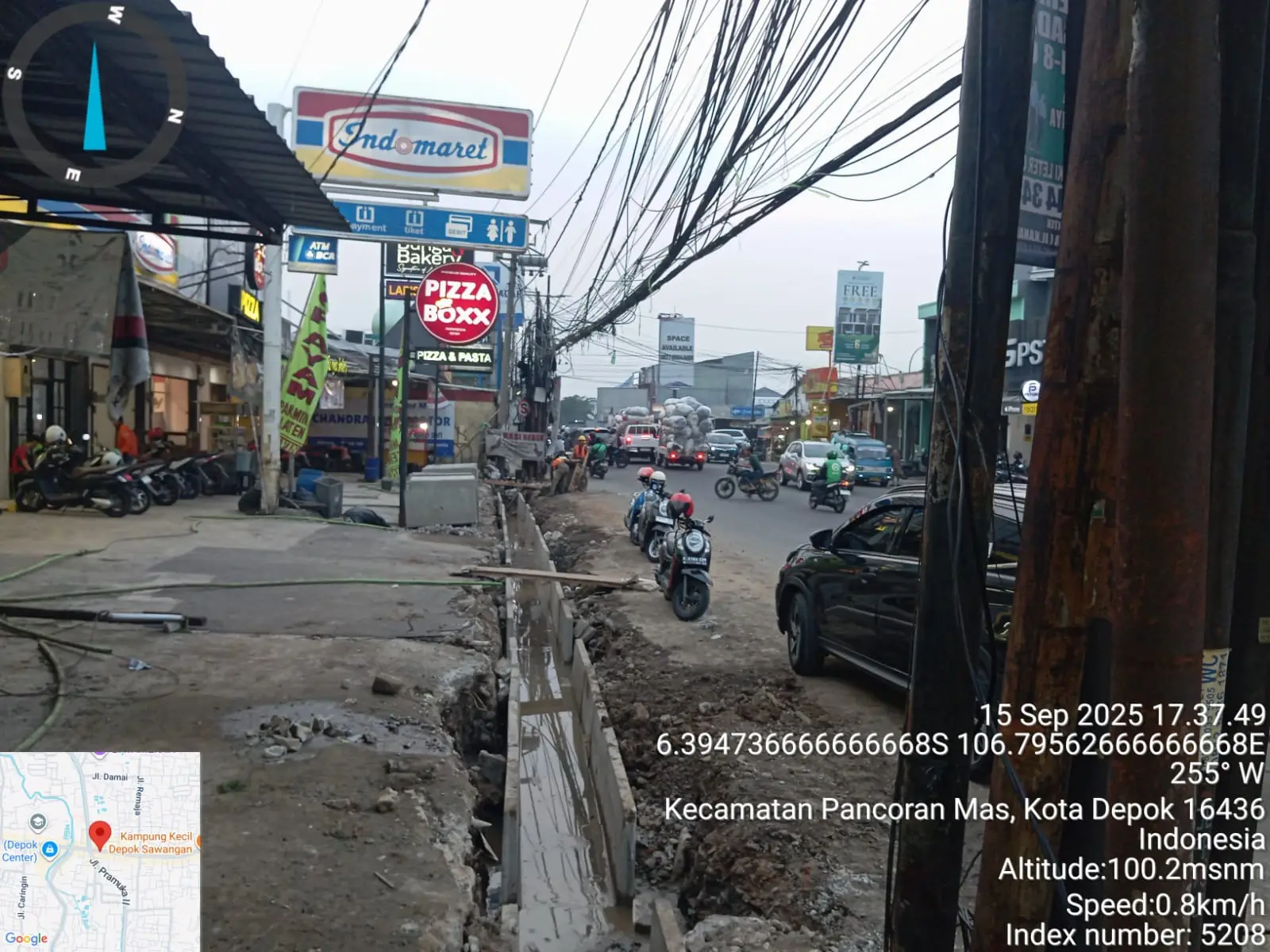 DPUPR Tata Drainase Jalan Raya Sawangan Sepanjang 410 Meter