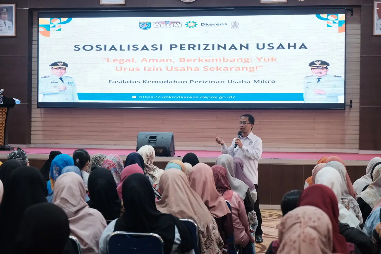 DKUM Kota Depok Gelar Sosialisasi Perizinan Usaha untuk Ratusan Pelaku UMKM