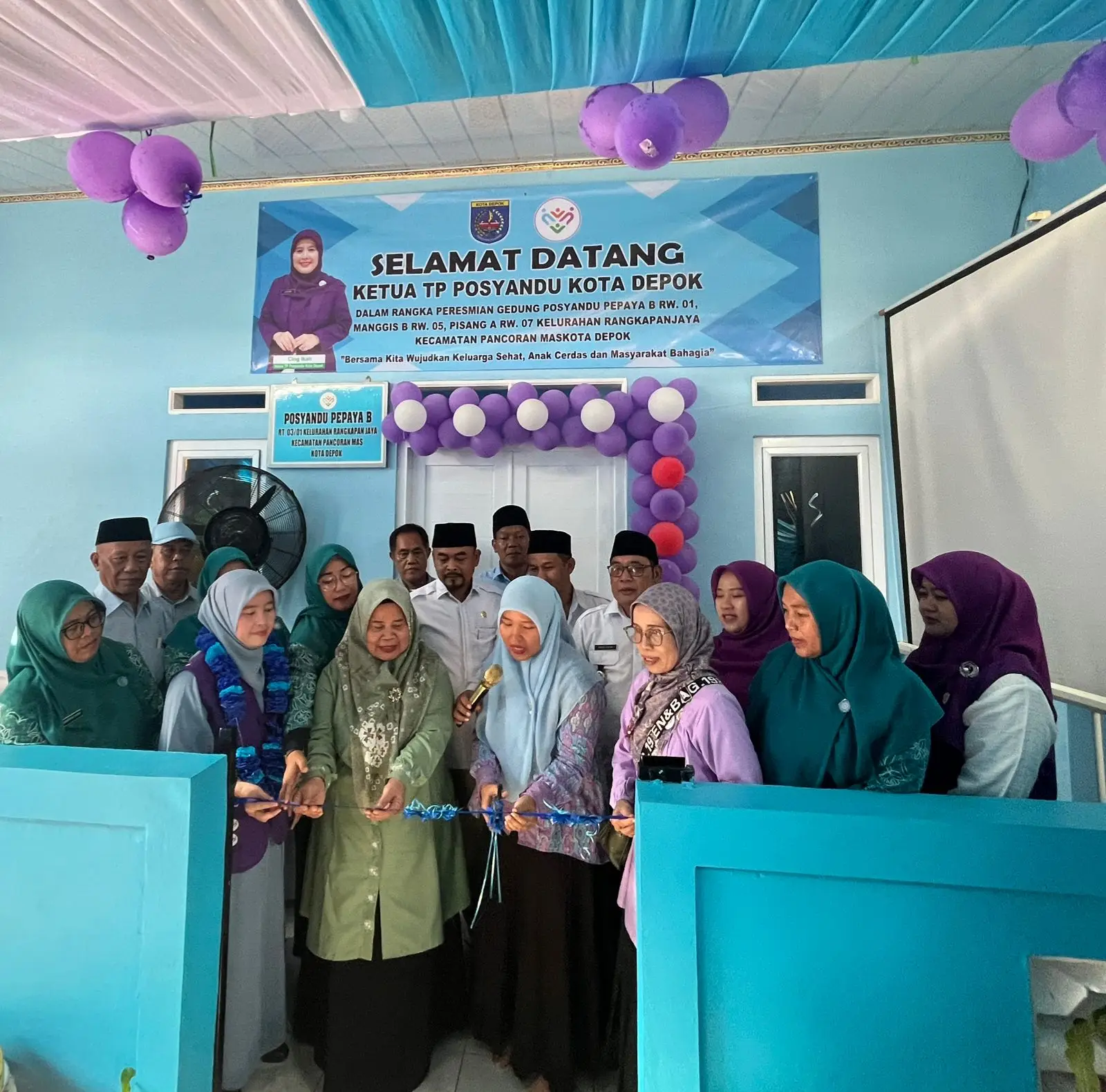 Cing Ikah Resmikan Tiga Posyandu di Rangkapan Jaya, Targetkan Nol Stunting
