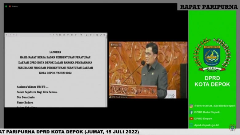 DPRD Depok Setujui 11 Raperda Masuk Perubahan Propemperda 2022